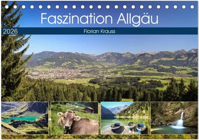 Produktbild von Faszination Allgäu (Tischkalender 2026 DIN A5 quer), CALVENDO Monatskalender