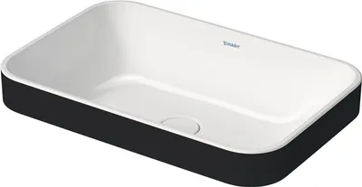 Produktbild von Duravit DU Aufsatzbecken 600mm Happy D.2 Plus Anthrazit Matt/Weiß,o.Überl,o.HLB,