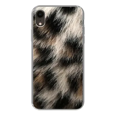 Produktbild von MuchoWow® Handyhülle Schutzhülle Hülle für iPhone XR Nahaufnahme Pantherdruck Silikon Softcase Handy Hülle - Schutzdeckel