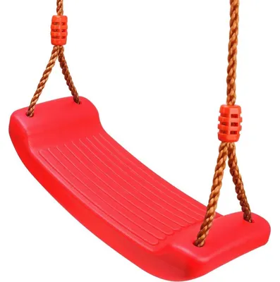 Produktbild von Kinderschaukel Brettschaukel Kunststoff Rot Höhenverstellbar Rutschfest 100kg Belastbarkeit