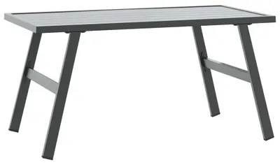 Immagine prodotto di vidaXL Tavolino da giardino nero 90x45x35 cm Acciaio verniciato a polvere