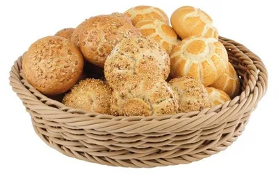 Produktbild von Brotkorb Obstkorb Gebäckkorb Buffetkorb °45 x H11cm Polyrattan Natur