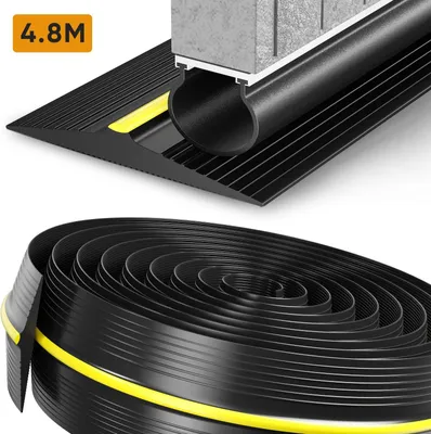 Obrázek produktu pro Těsnicí lišta pro garážová vrata – rám dveří PVC gumová lišta – délka 4,8 m – odolná proti povětrnostním vlivům – ochrana proti průvanu – pro rámy dveří a oken