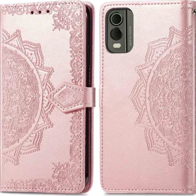 Produktbild von imoshion Mandala Klapphülle Nokia C32 - Rosé gold