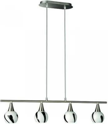 Produktbild von Massive Pendelleuchte 511573010, Flexible Halterung, Chrom, Schwarz, Weiß, Metall, Synthetik, Glas, Schlafzimmer, Wohnzimmer