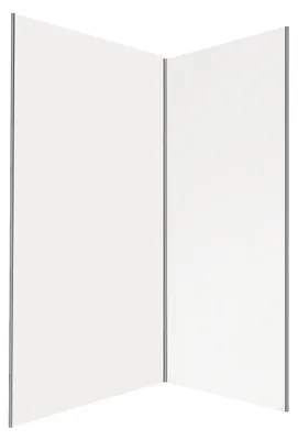 Image de Lot 2 panneaux muraux aluminium Blanc 80 et 120 x 250 cm avec profilés chrome - WALL'IT