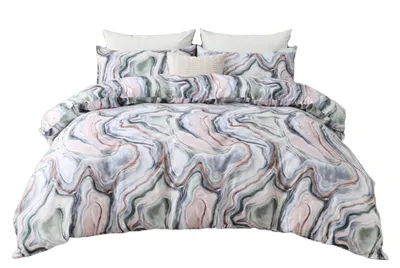 Obrázek produktu pro Omgoods - Sada povlečení s abstraktním motivem mramoru, rozměr 220 x 240 cm