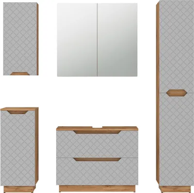 Immagine prodotto di Set di mobili da bagno Vicco Lotta Grigio 5 parti, Model 59525