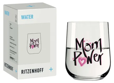 Produktbild von Ritzenhoff Sprüche Wasserglas #9 Mom Power 380 ml Kristallglas