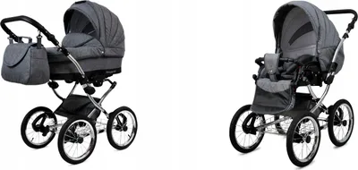A collage of two images showing a baby stroller from different angles.