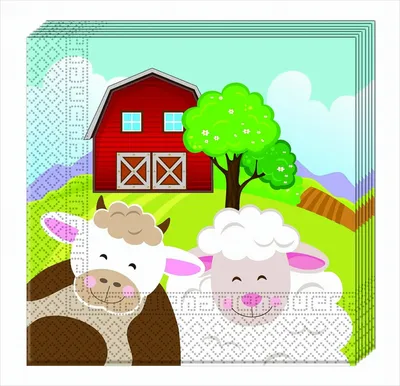 Produktbild von Farm 2-lagige Papierservietten 33x33cm