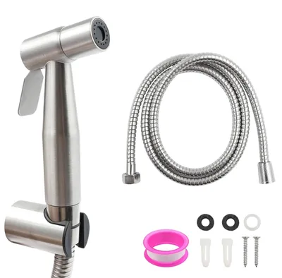 Obrázek produktu pro Sada pro bidet, včetně ruční sprchy a držáku, vyrobená z nerezové oceli