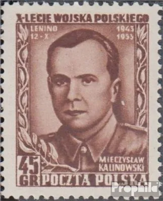 Produktbild von Briefmarken Polen 1953 Mi 818 postfrisch Volksarmee