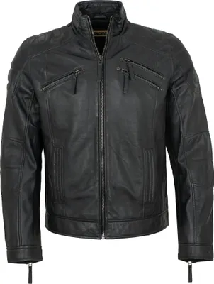 Produktbild von Punchball - Herren Lederjacke Bikerjacke Lammnappa dunkelgrau blau : 50