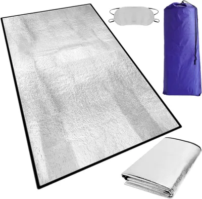 Imagen del producto de Alfombrilla aislante para el suelo, ligera y plegable, de 200 x 100 cm, ideal para camping y actividades al aire libre