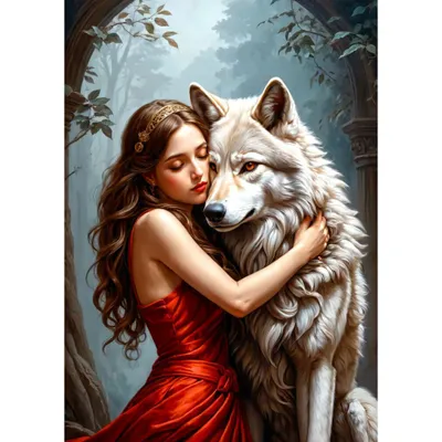 Produktbild von ENJOY Puzzle Dame und der Wolf 1000 Teile