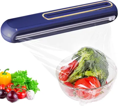 Image de Distributeur magnétique de film alimentaire - Coupe-film pour conserver les aliments - Coupe-film coulissant - Distributeur de film alimentaire pour la cuisine