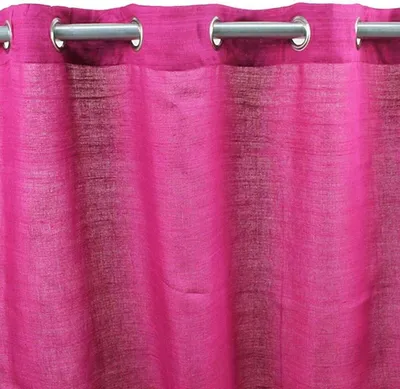 Immagine prodotto di Tenda in cotone e seta con occhielli fucsia 130x250