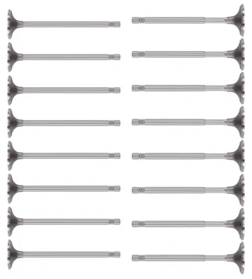 Image de 16 soupapes d'admission et d'échappement - kit compatible avec les modèles Beetle, Eos, Golf, Jetta, Passat, Polo, Scirocco - pièces détachées pour moteur