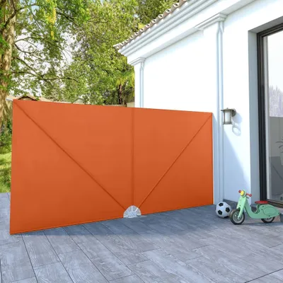 Produktbild von The Living Store Faltbarer Terrassen-Seitenfächer Terracotta-Rot 400×200 cm