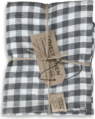 Produktbild von Lovely Linen Linen Misty Tischläufer Leinen square dark grey 47x150cm (1 Stück)