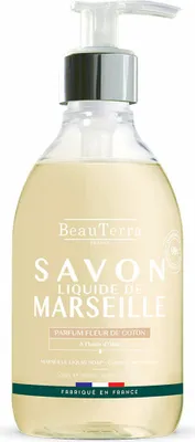 Produktbild von Flüssigseife Beauterra Savon de Marseille Baumwollblüte 300 ml