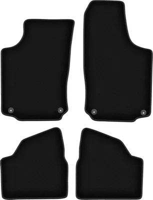 Image de Tapis de sol velours sur-mesure pour Opel Corsa C (2000-2006, à hayon) noir, jeu 4 pièces, fixations