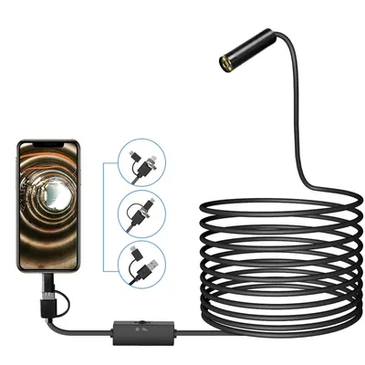 Produktbild von Inskam 108A USB-C/USB Endoskop, 11.2mm Sonde, 1944p, Autofokus, 3.5m Kabel