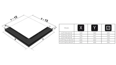 Obrázek produktu pro Krbový rošt LUFT SF 560x560x60 stříbrný