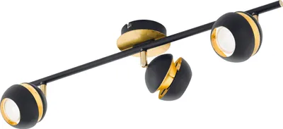 Produktbild von NOCITO Spot - L58,5 x B10,5 cm - schwarz, gold - 3X2,8W inkl. - IP20