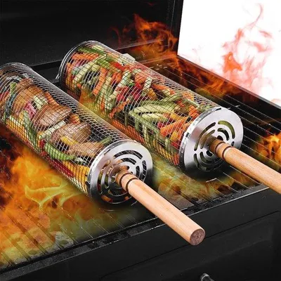 Produktbild von Famanu Grillkörbe aus Edelstahl - 2 Stück
