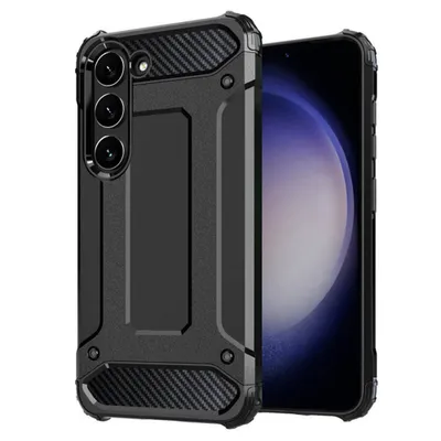 Produktbild von Techsuit Hybrid Armor Back Cover Hülle für Samsung Galaxy S23 - Schwarz