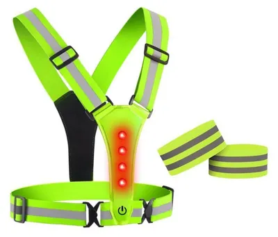 Produktbild von Warnweste Reflektorweste mit 2 Reflektierenden Armbändern für Joggen, Wandern, Radfahren