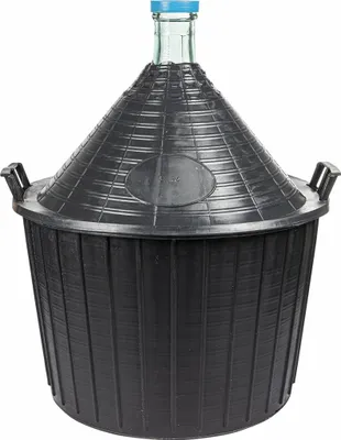 Produktbild von Weinballon mit Kunststoffkorb 54L - Glasballon