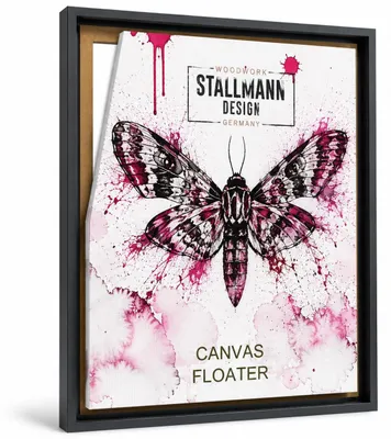 Produktbild von Stallmann Design Schattenfugenrahmen 80x80 cm | Farbe: Schwarz | Leer-Rahmen für Leinwände auf Keilrahmen | mit Montagezubehör | ohne Glas und Rückwand