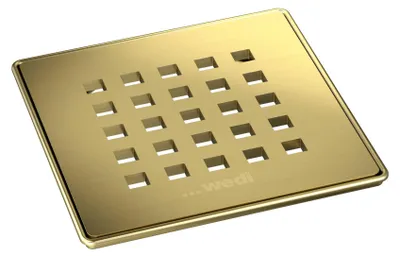 Image de Grille wedi d’écoulement carrée 5.1 pour écoulement en un point, or métallique 676800132