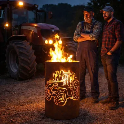 Produktbild von Feuertonne / Feuerkorb mit Traktor Motiv