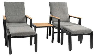 Produktbild von Duo Lounge-Set Coda | Aluminium | Charcoal | Lesli Living | 2er Set