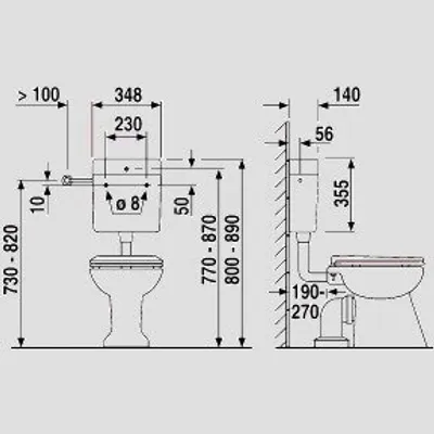 Produktbild von SANIT 91.A01.86..0099 Spülkasten junior (6L) tiefhängend