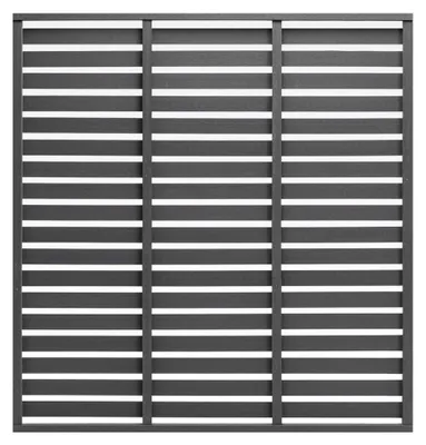 Produktbild von Gartenzaun WPC Lamellenzaun Sichtschutz 180x180 cm Grau