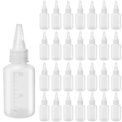 50 Kunststoff-Knijpflaschen 50 ml mit Spritzmundstück