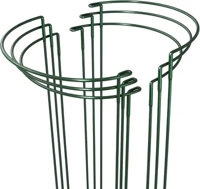 Imagen del producto de Estacas semicirculares para sujetar plantas, juego de 6 unidades, ideales para tomates y flores
