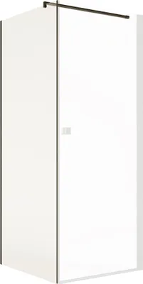 Image de Paroi de retour 90x180 cm pour Porte de Douche - Verre Trempe 5mm - Finition Noire - DARK ELEMENTARY