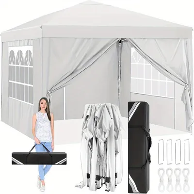 Produktbild von Festzelt - Partyzelt - Pavillon - Gartenzelt - Überdachung - Pop-Up-Zelt - 3,05 x 3,05 m - Wasserdicht