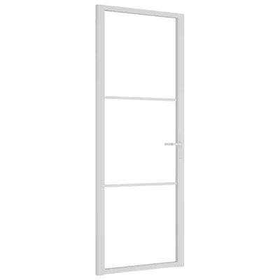 Obrázok produktu pre interiérové dvere vidaXL 76x201,5 cm Biele ESG sklo a hliník