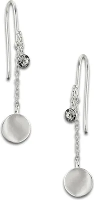 Image de SilberDream blanc Boucles d'oreilles plaquette zirconium femmes 925 argent Boucles d'oreilles SDO8812W