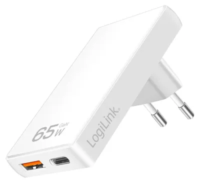 Imagen del producto de Logilink PA0368 Logilink USB Steckdosenadapter 1xUSB-A, 1xUSB-C, 65W weiß