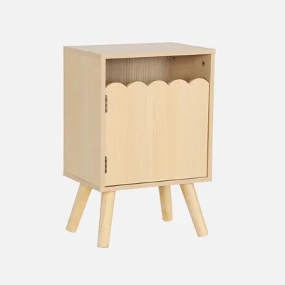 Immagine prodotto di Comodino per bambini decorazione legno 1 anta, Marrone naturale