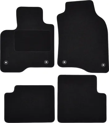 Image de Tapis De Sol Noir Velours Pour Renault Panda Hybrid Depuis 2020 4pcs, Ajustement précis, Base Antidérapante, Renforcée dans la Zone de la Pédale