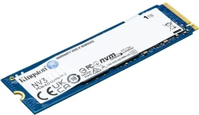 Immagine prodotto di SSD interno Kingston NV3, 1 TB, PCIe 4.0 NVMe M.2 2280, velocità di lettura 6000 MB/s, velocità di scrittura 5000 MB/s